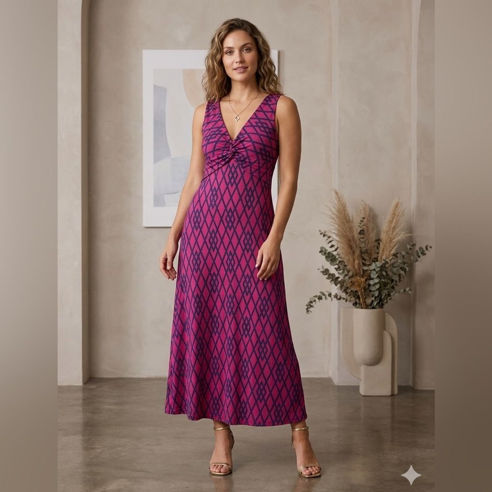 Jon & Anna Pink and Black Patterned Dress